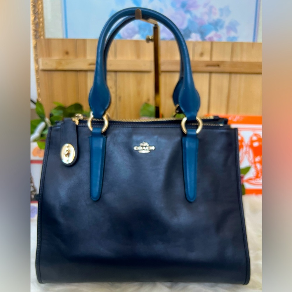 Coach Two Tone Blue Python Embossed With Double Z… - image 1